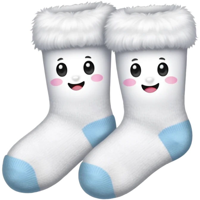 Neutral fluffy socks emoji