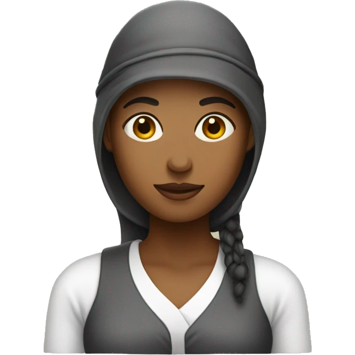 A women wearing a shurt emoji