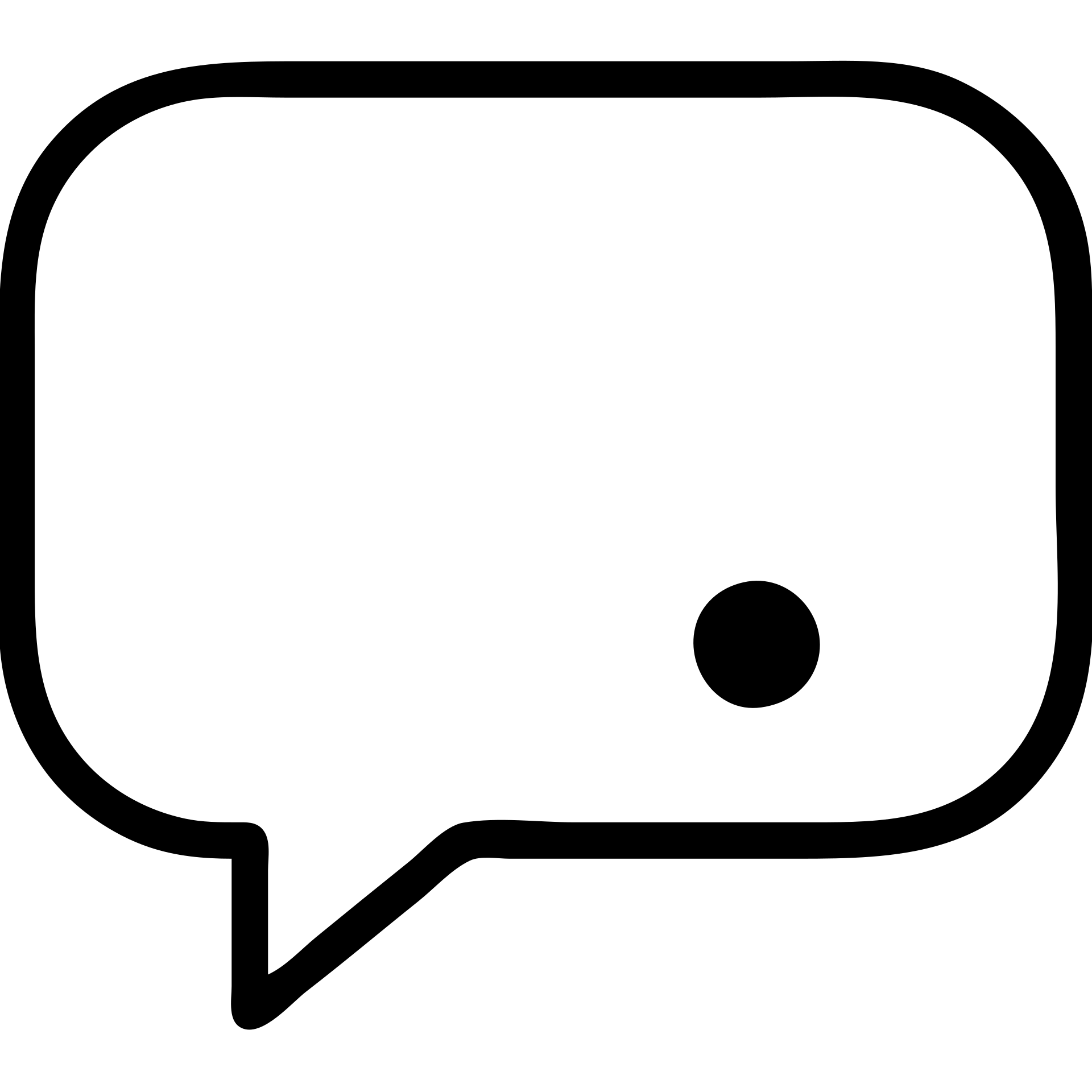 speech bubble with a small dot or line to suggest a comment emoji