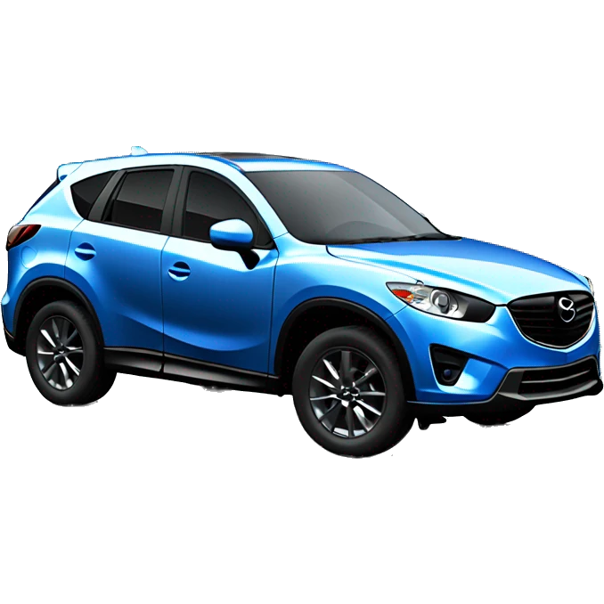 mazda cx5 2024 blue with black rims flat shading emoji