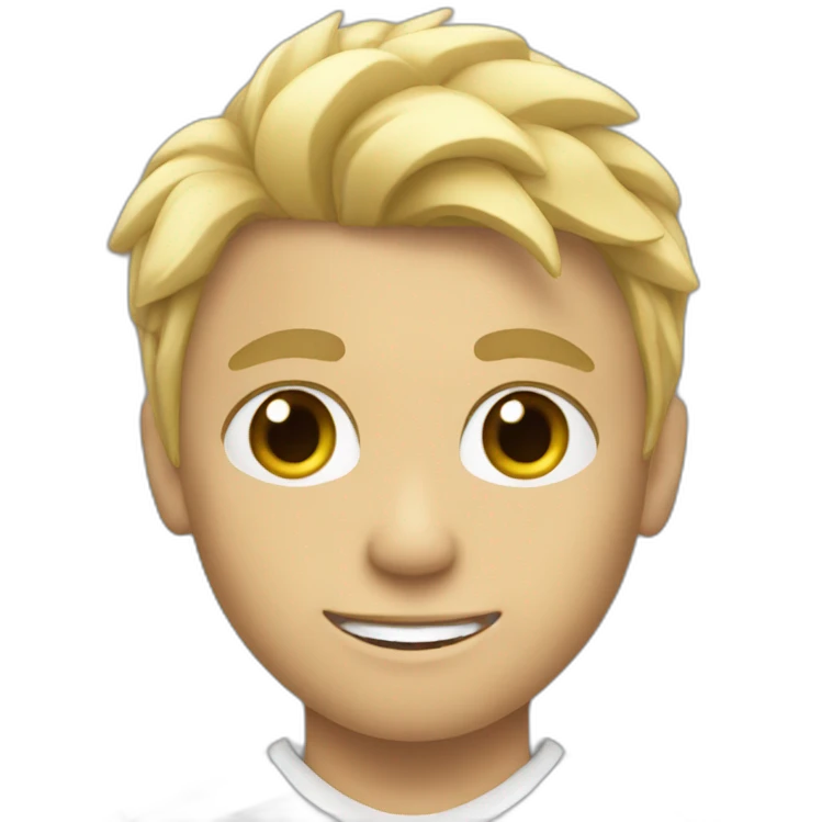 Blonde boy soccer player emoji