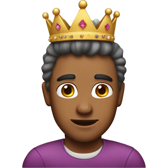 a man with a princess crown  emoji