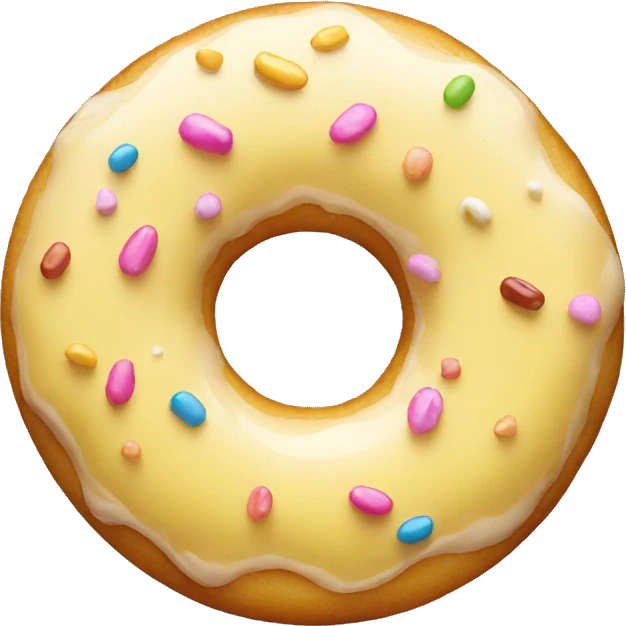 donut with light yellow glaze emoji