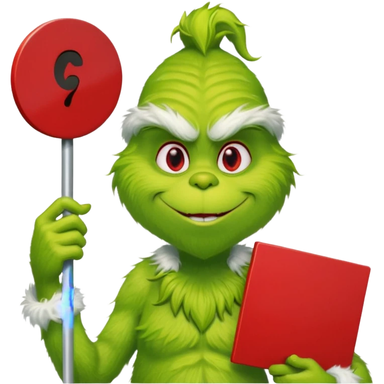 The Grinch with  max emoji