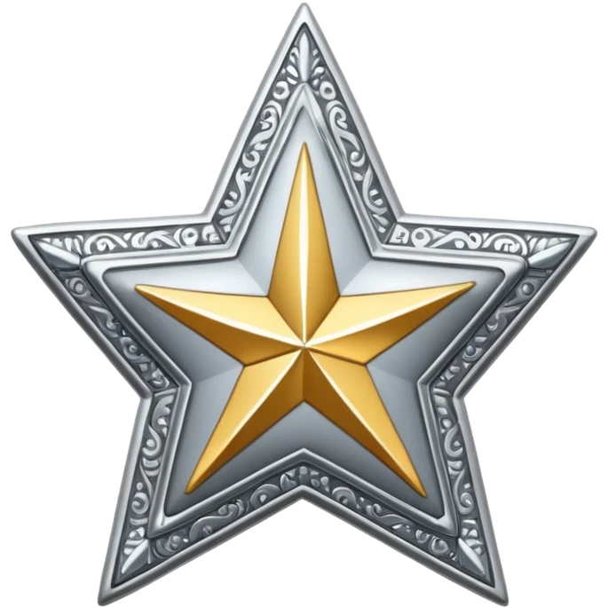 Sequin western star badge emoji