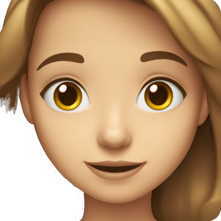 a girl smiling at a selfie emoji