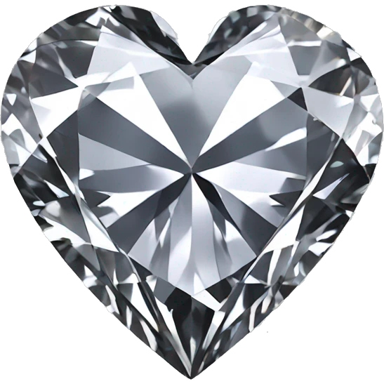 Heart shaped 56-carat gray diamond emoji
