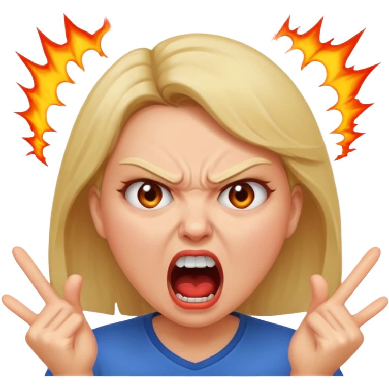 wütende frau schreit emoji