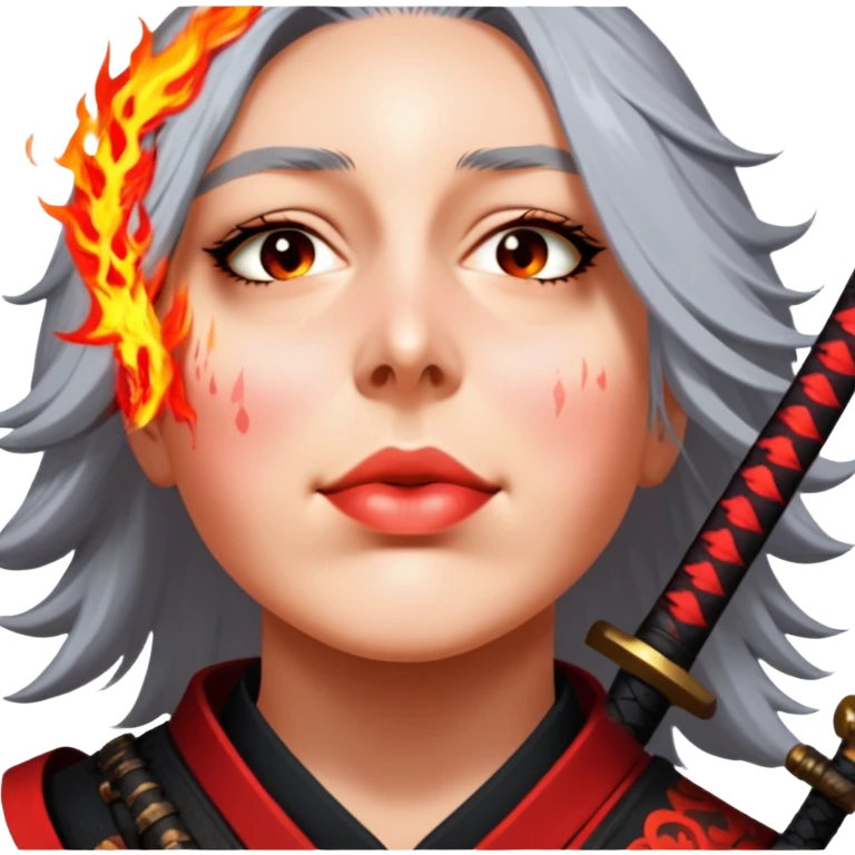 Fire-Wielding Samurai emoji