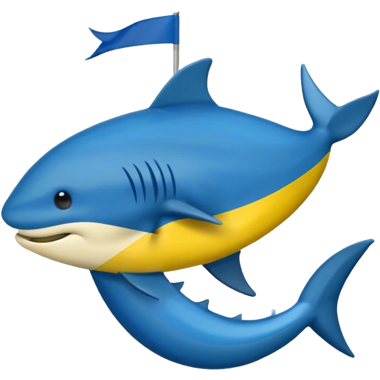 Squalo con bandiera del brasile  emoji