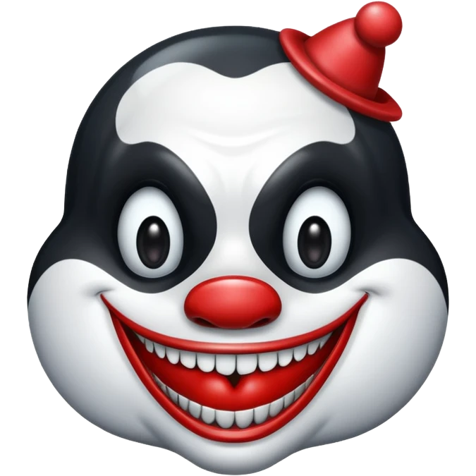 orca as an evil clown emoji