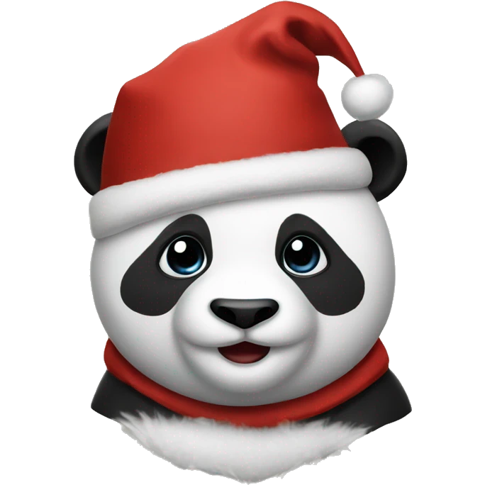 panda wearing Santa outfit emoji