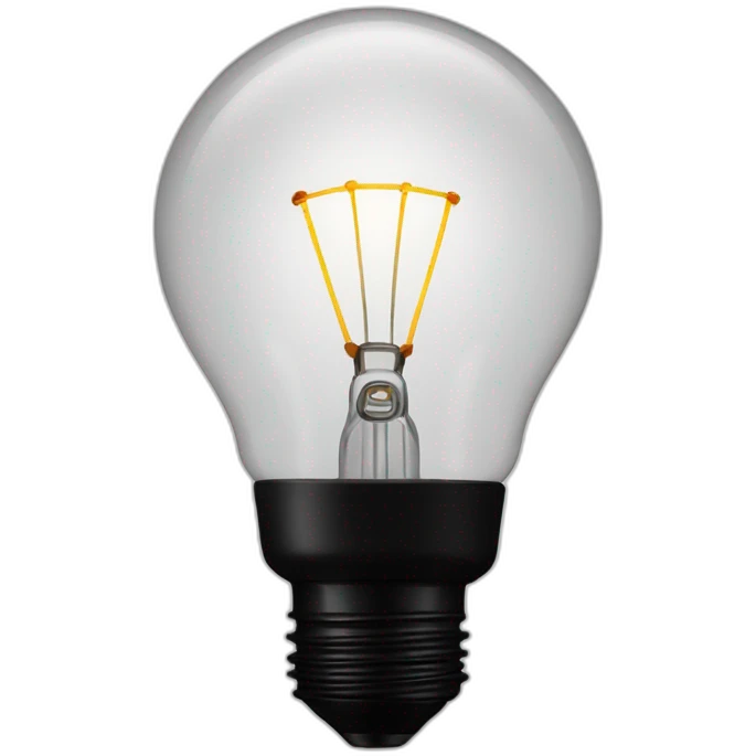 Lightbulb but it's black emoji