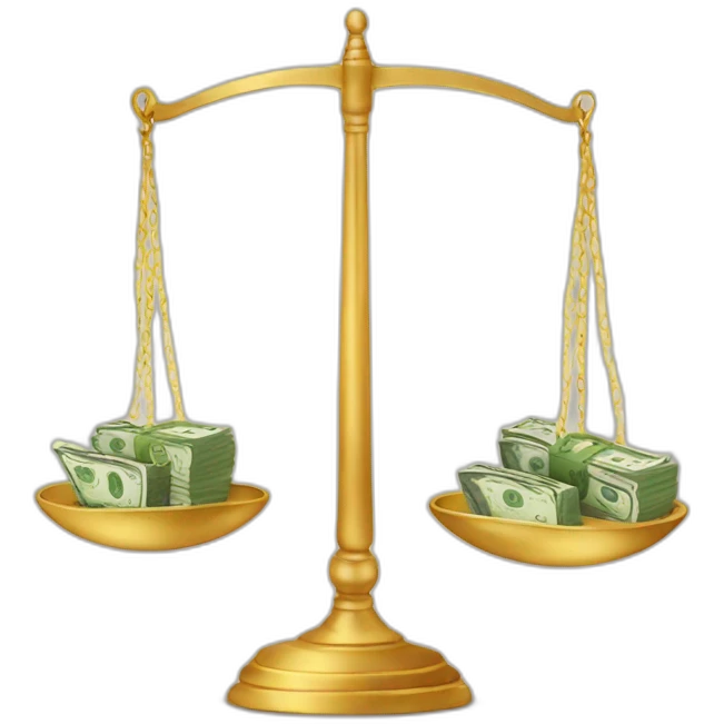 balance with money emoji
