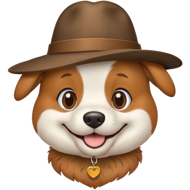 Hund mit hut emoji