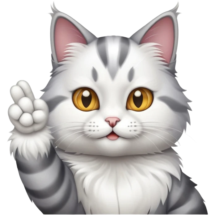 A cat flipping off emoji
