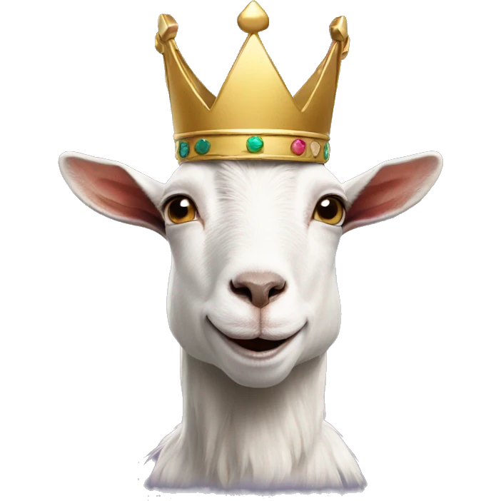 Goat wearing a crown emoji