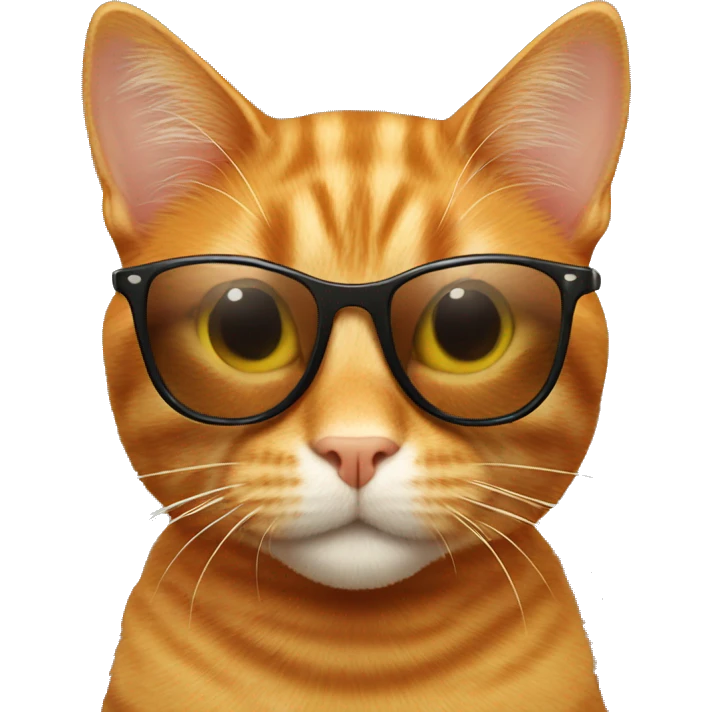Ginger cat with sunglasses emoji