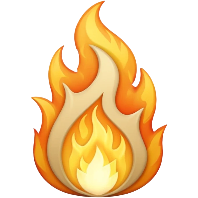 
light beige flame emoji