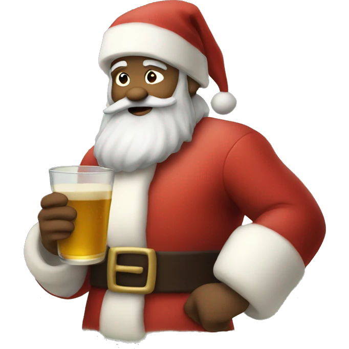Santa drinking emoji