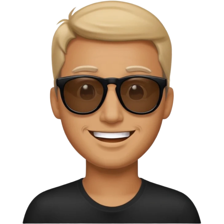 happy man with black sunglass emoji