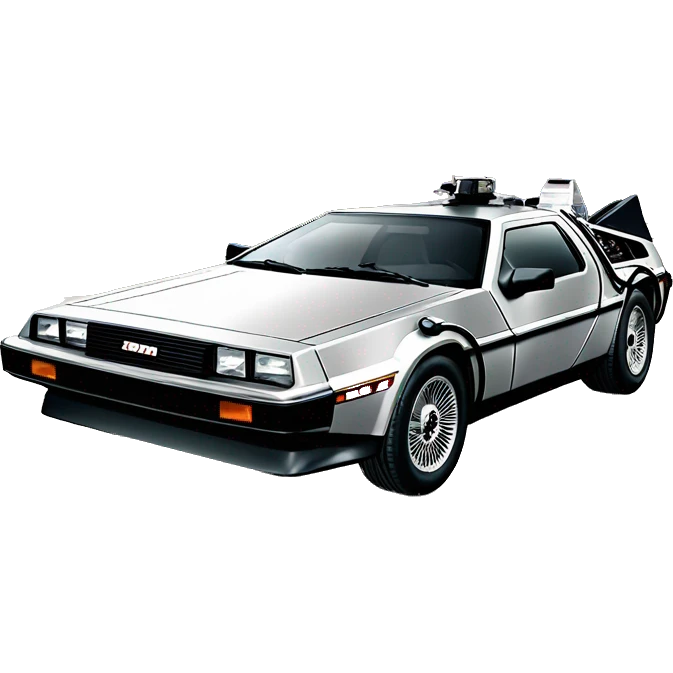DeLorean from the movie back to the future ￼ emoji
