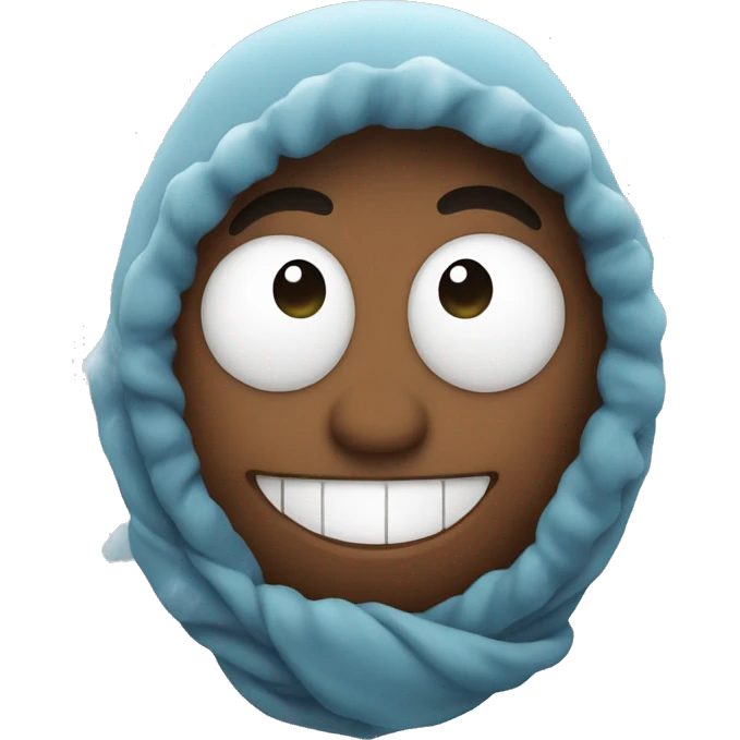 Happy face in the cold emoji