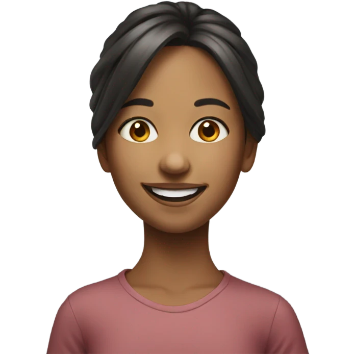 realistic portrait of girl smiling emoji