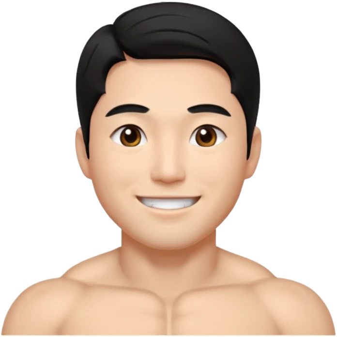 Koreli bir erkek ama çok yakışık lı ve kaslı saçı dümdüz emoji