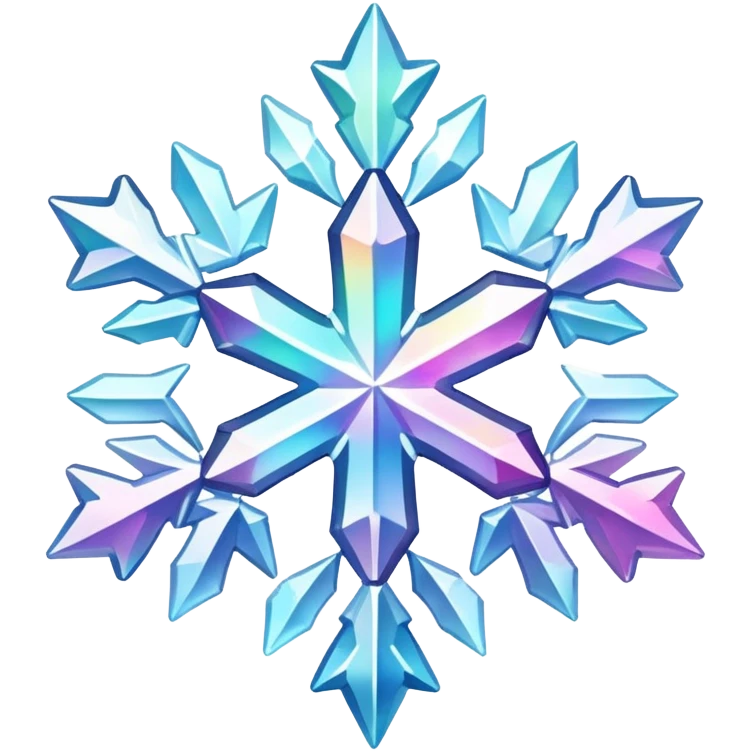 Iridescent sparkly shiny nebula snow crystal   emoji