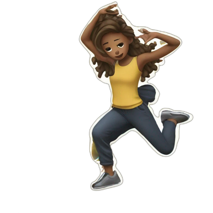Dab fille emoji
