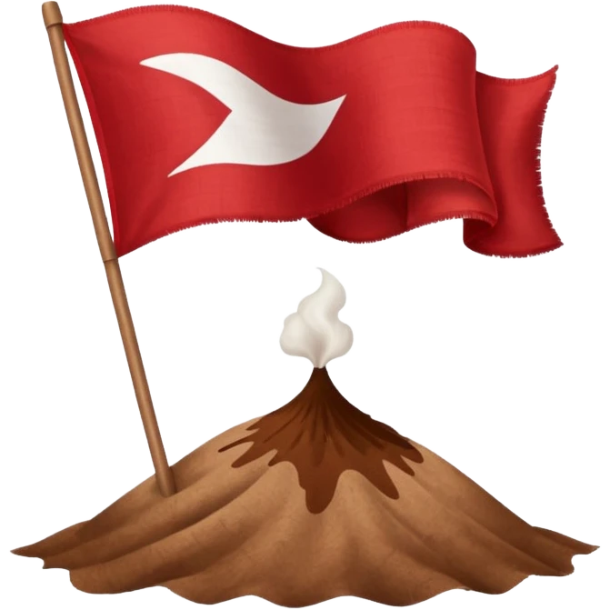 Flag being planted, dust still rising emoji