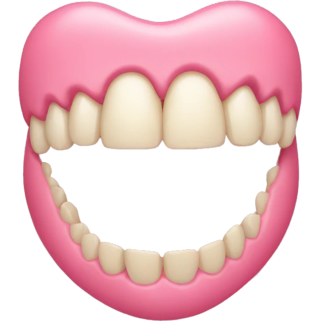 lots of teeth emoji