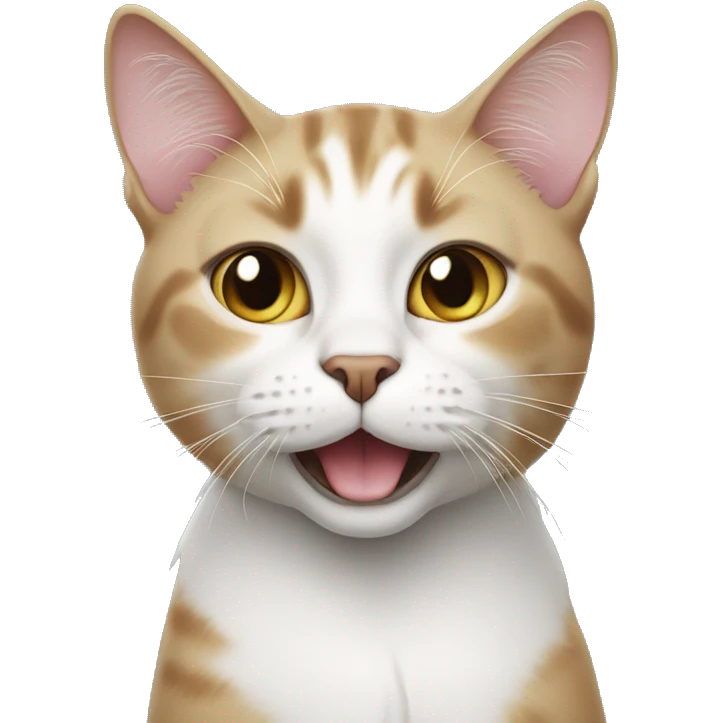 cat with a white claw  emoji
