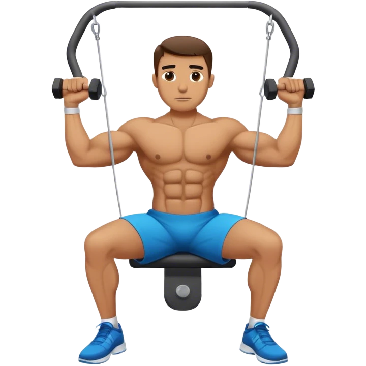 guy cable crossover pec exervise emoji