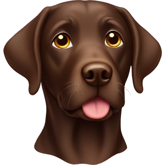 Chocolate Labrador retriever emoji
