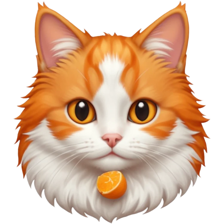 tiny ginger and white cat emoji