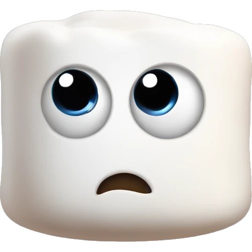Marshmallow with eyes emoji