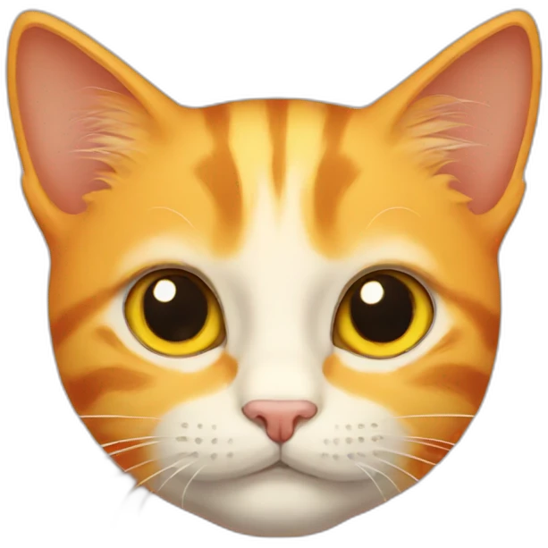 a orange yellow kitty emoji