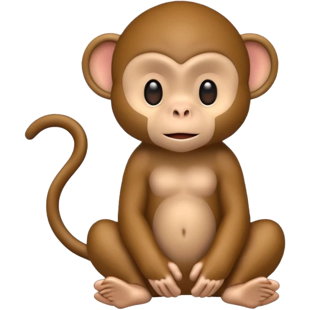 A cute, minimalistic monkey  emoji