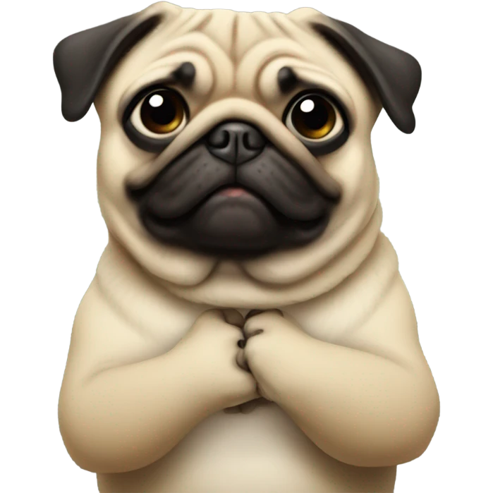 Pug peace sign emoji