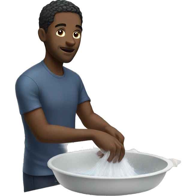 Black men washing dishes  emoji