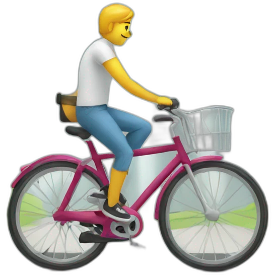 Chat sur vélo emoji