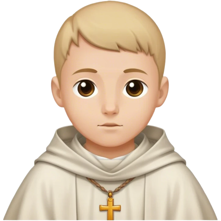 boy in Carthusian monk's robe emoji
