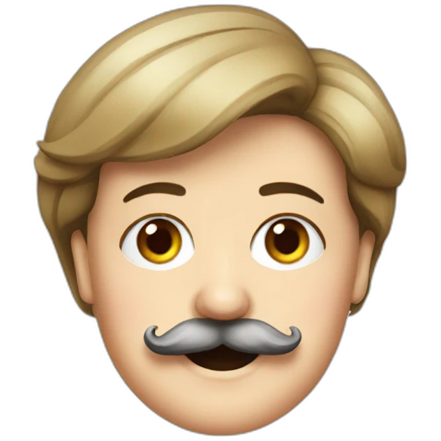 angela merkel with a moustache emoji