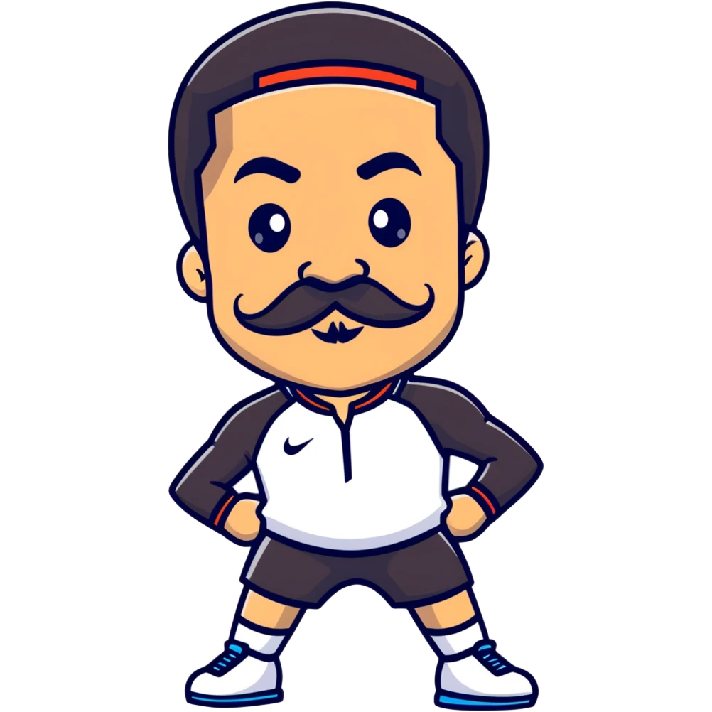 Recep İvedik, comic Turkish character with mustache and sports outfit emoji