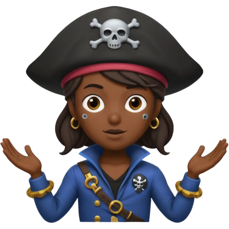 animated emoji for a player called prophet of doom I Dont Know shruging emote needs to be space pirate themed and dark emoji