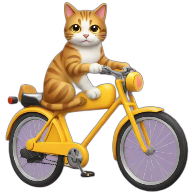 Cat on a bike emoji