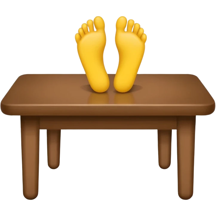 Emoji with foot on table  emoji