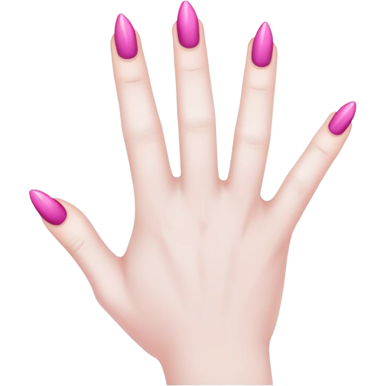 hand with pink gothic nails emoji